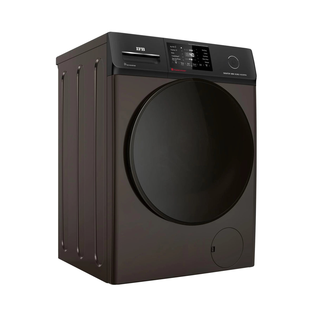 IFB 8 Kg 5 Star Powered by AI with 9 Swirl Wash, Fully Automatic Front Load Washing Machine (Senator MBN 8014, Steam Refresh Program with Eco Inverter, Mocha, 2024)