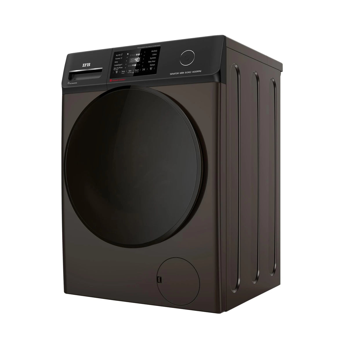 IFB 8 Kg 5 Star Powered by AI with 9 Swirl Wash, Fully Automatic Front Load Washing Machine (Senator MBN 8014, Steam Refresh Program with Eco Inverter, Mocha, 2024)