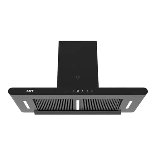KAFF CANARY 90 DC | BLDC Motor, Suction 1480 m3/h, Filterless, Smart Auto Clean, Touch Panel with 9 speed Gesture Control, Automatic Glass Opening Panel, Wider Chamber Entrance 90cm (Matte Black)
