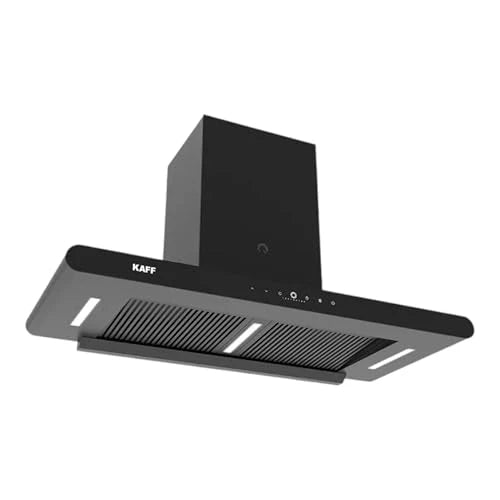 KAFF CANARY 90 DC | BLDC Motor, Suction 1480 m3/h, Filterless, Smart Auto Clean, Touch Panel with 9 speed Gesture Control, Automatic Glass Opening Panel, Wider Chamber Entrance 90cm (Matte Black)