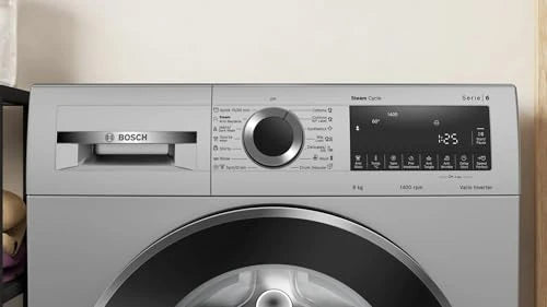 Bosch 8 kg 5 Star Fully-Automatic Front Loading Washing Machine (WGA2341SIN, Silver, AI active water plus, In-Built Heater)
