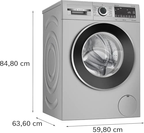 Bosch 8 kg 5 Star Fully-Automatic Front Loading Washing Machine (WGA2341SIN, Silver, AI active water plus, In-Built Heater)