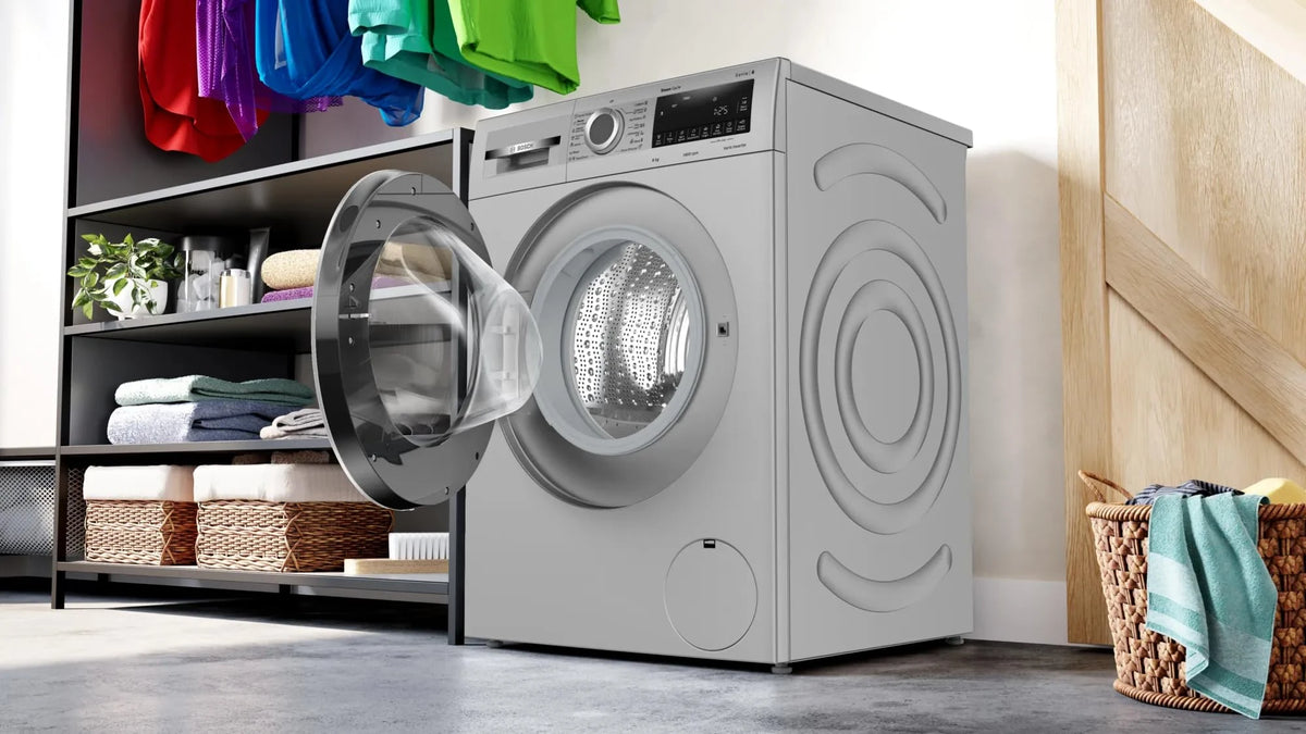 Bosch 8 kg 5 Star Fully-Automatic Front Loading Washing Machine (WGA2341SIN, Silver, AI active water plus, In-Built Heater)