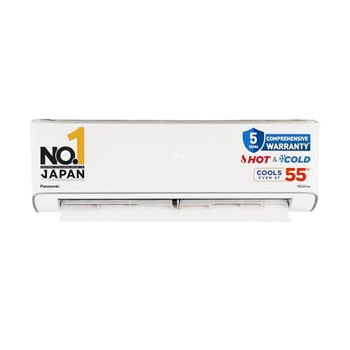 Panasonic 1.5 Ton 3 Star Hot & Cold Inverter Split AC (Higher Airflow, -7~55 Deg. C Operation, Copper Condenser, 7in1 Convertible, 2-Way Swing, PM 0.1 Filter, CS/CU-EZ18BKYF, White)