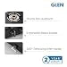 Glen Apex 2 Burner LPG Gas Stove 66 cm | 6mm Toughened Glass Top | Brass Burners | ISI Certified | Manual Ignition | Black with Drip Trays & Revolving Inlet Nozzle | 2 Year Warranty