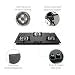 Glen Built In Hob-Top 3 Burner 90 cm | Auto Ignition | 8 MM Thick Toughened Glass|Black |Forged Brass Burners With Double-Ring Flames| 2 years standard & 5 years glass Warranty by Glen |1093XLSQHTDBTR