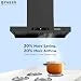 Faber Coral 75cm 1500m³/hr BLDC Autoclean T-Shape Chimney | Built In Oil Collector | Touch & Gesture Control | 12Yr Motor,2Yr Comprehensive Warranty by Faber | Hood Coral BLDC FL HC SC BK IN 75
