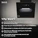 Beyond Appliances Elara 60cm Auto Clean Slant Kitchen Chimney | 1500 CMH Suction | Filterless | Smart AI, Motion Sensor & Speakers | Touch Control | Radio | Whistle Counter | Black | PAN INDIA SERVICE