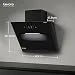 Beyond Appliances Elara 60cm Auto Clean Slant Kitchen Chimney | 1500 CMH Suction | Filterless | Smart AI, Motion Sensor & Speakers | Touch Control | Radio | Whistle Counter | Black | PAN INDIA SERVICE