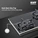 Kaff OB-QKRC-3AFB 3 Burner 77 cm Black Glass Gas Hob