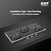 Kaff OB-QKRC-3AFB 3 Burner 77 cm Black Glass Gas Hob