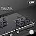 Kaff OB-QKRC-3AFB 3 Burner 77 cm Black Glass Gas Hob