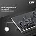 Kaff OB-QKRC-3AFB 3 Burner 77 cm Black Glass Gas Hob