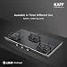 Kaff OB-QKRC-3AFB 3 Burner 77 cm Black Glass Gas Hob