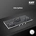 Kaff OB-QKRC-3AFB 3 Burner 77 cm Black Glass Gas Hob