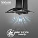 Hindware Smart Appliances | Nadia IN 75 cm Chimney | 1500 CMH |Curved Glass | Filterless | Auto Clean | Touch Control, Motion Sensor | 10 Yrs Warranty on Motor & 2 Yrs on Product (Black)