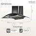 Hindware Smart Appliances | Nadia IN 75 cm Chimney | 1500 CMH |Curved Glass | Filterless | Auto Clean | Touch Control, Motion Sensor | 10 Yrs Warranty on Motor & 2 Yrs on Product (Black)