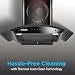 Hindware Smart Appliances | Nadia IN 75 cm Chimney | 1500 CMH |Curved Glass | Filterless | Auto Clean | Touch Control, Motion Sensor | 10 Yrs Warranty on Motor & 2 Yrs on Product (Black)