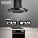 Hindware Smart Appliances | Nadia IN 75 cm Chimney | 1500 CMH |Curved Glass | Filterless | Auto Clean | Touch Control, Motion Sensor | 10 Yrs Warranty on Motor & 2 Yrs on Product (Black)