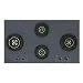 Hindware Graphite | Built in Hob With Flame Failure Device | Matt Grey Frost Glass with Coated SS Strips | Silver Metallic Finish & Jet Black Knobs | Stainless Steel Automatic Hob (Graphite 4B 90CM)