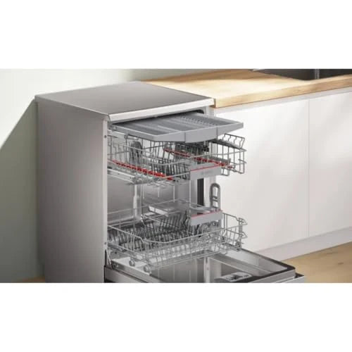 Bosch Series 6 60 cm Free-Standing Dishwasher (SMS4HMB62T), Black, 15 Place Settings, Wi-Fi Enabled Home Connect, EcoSilence Drive
