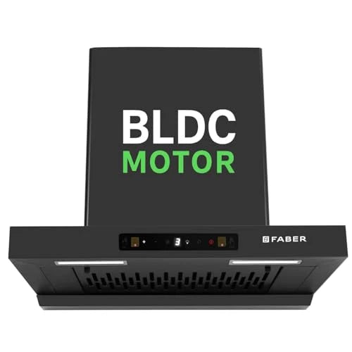 Faber Atom 60cm 1500m³/hr BLDC Autoclean Filterless T-Shape Chimney|Built In Oil Collector|Touch & Gesture Control|8Yr Motor,2Yr Comprehensive Warranty by Faber | Hood ATOM BLDC TC FL HC SC BK IN 60