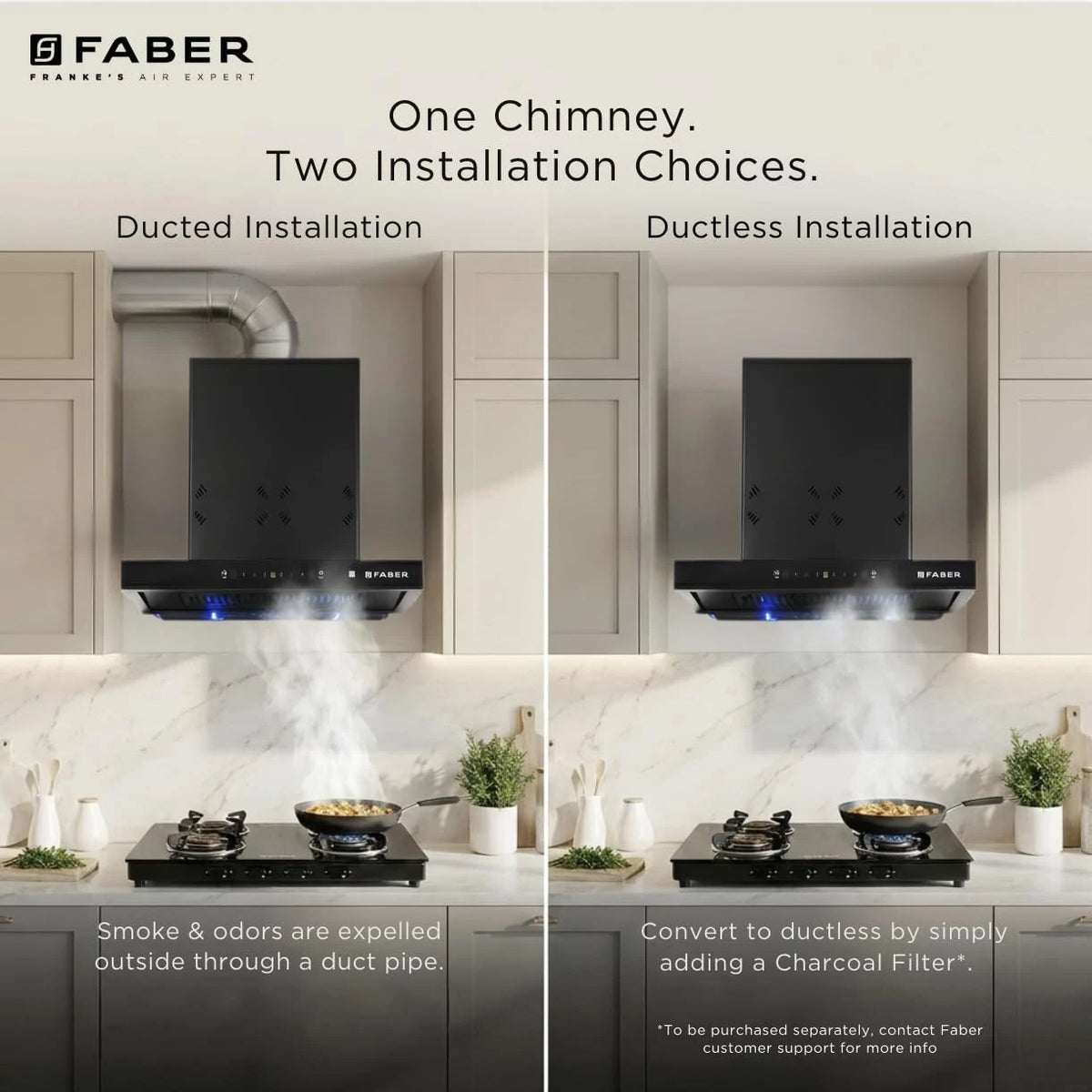Faber Atom 90cm 1500m³/hr BLDC Autoclean Filterless T-Shape Chimney|Built In Oil Collector|Touch & Gesture Control|8Yr Motor,2Yr Comprehensive Warranty by Faber | Hood ATOM BLDC TC FL HC SC BK IN 90