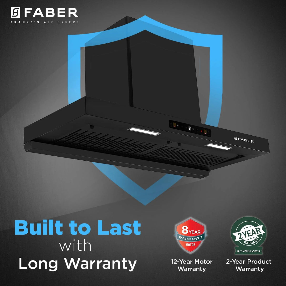 Faber Atom 90cm 1500m³/hr BLDC Autoclean Filterless T-Shape Chimney|Built In Oil Collector|Touch & Gesture Control|8Yr Motor,2Yr Comprehensive Warranty by Faber | Hood ATOM BLDC TC FL HC SC BK IN 90