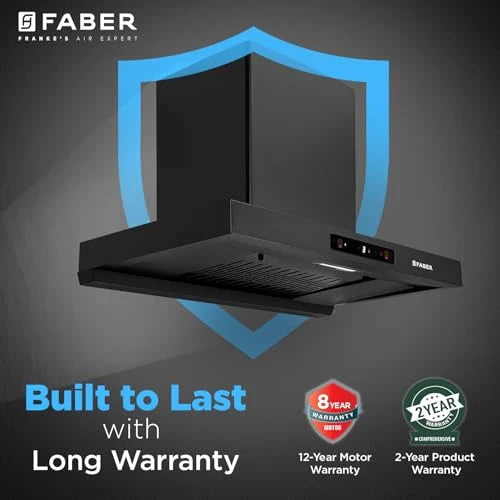 Faber Atom 75cm 1500m³/hr BLDC Autoclean Filterless T-Shape Chimney|Built In Oil Collector|Touch & Gesture Control|8Yr Motor,2Yr Comprehensive Warranty by Faber | Hood ATOM BLDC TC FL HC SC BK IN 75