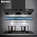 Faber Atom 75cm 1500m³/hr BLDC Autoclean Filterless T-Shape Chimney|Built In Oil Collector|Touch & Gesture Control|8Yr Motor,2Yr Comprehensive Warranty by Faber | Hood ATOM BLDC TC FL HC SC BK IN 75