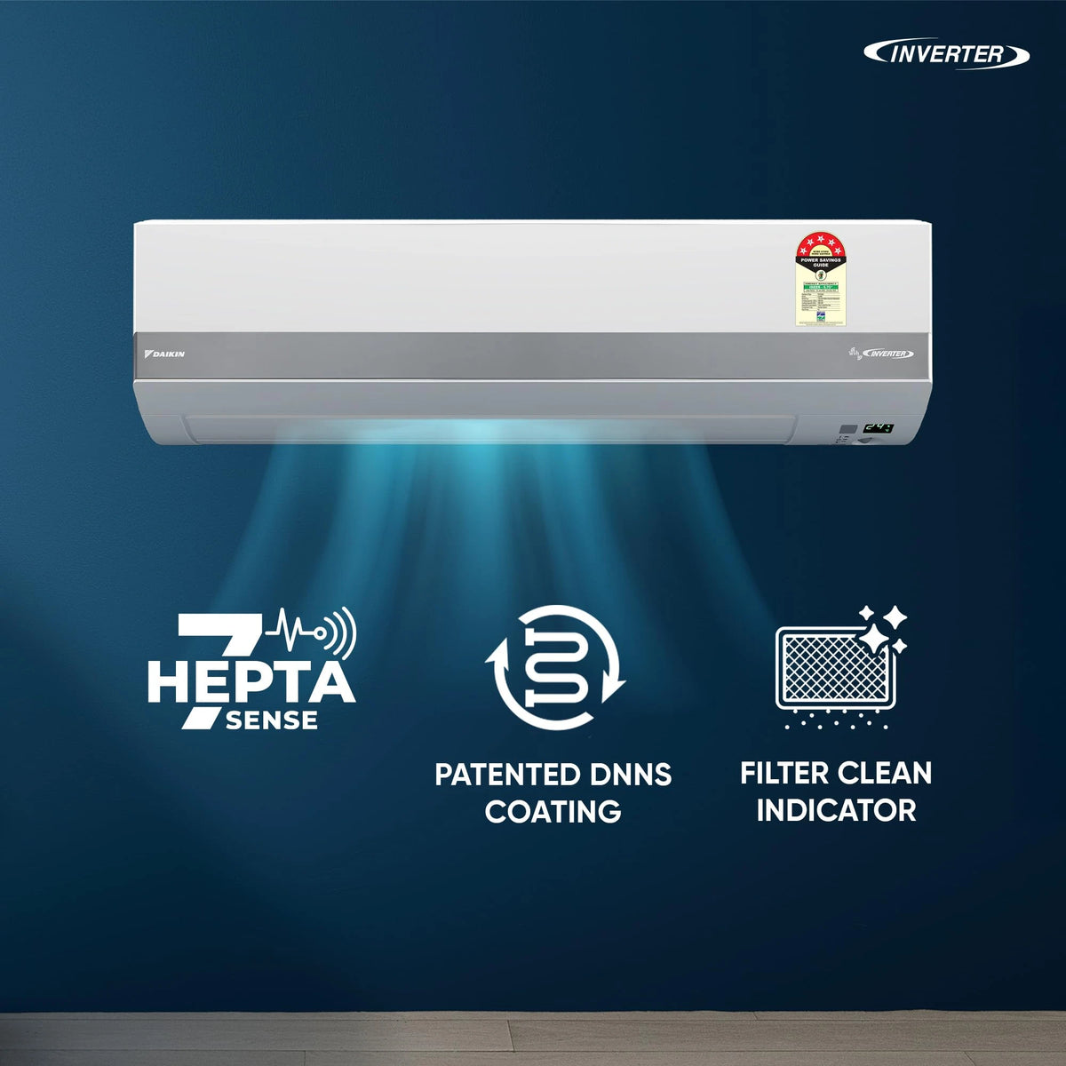 Daikin JTKJ53XV16 1.5 Ton inverter split AC additional product image