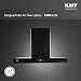 KAFF ASHPRO (SUPER) DHC 60cm Auto Clean Kitchen Chimney | 1450 m³/h Suction | Filterless Dry Heat Technology | Gesture & Touch Control | Tilted Glass Design | Matte Black | 7 Years Motor Warranty