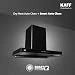 KAFF ASHPRO (SUPER) DHC 60cm Auto Clean Kitchen Chimney | 1450 m³/h Suction | Filterless Dry Heat Technology | Gesture & Touch Control | Tilted Glass Design | Matte Black | 7 Years Motor Warranty