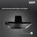 KAFF ASHPRO (SUPER) DHC 60cm Auto Clean Kitchen Chimney | 1450 m³/h Suction | Filterless Dry Heat Technology | Gesture & Touch Control | Tilted Glass Design | Matte Black | 7 Years Motor Warranty