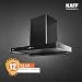 KAFF ASHPRO (SUPER) DHC 60cm Auto Clean Kitchen Chimney | 1450 m³/h Suction | Filterless Dry Heat Technology | Gesture & Touch Control | Tilted Glass Design | Matte Black | 7 Years Motor Warranty