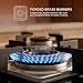 Glen 4 Burner Ultra Slim Premium LPG Gas Stove | 8 MM Thick Toughened Glass Top | 1 Jumbo Forged Brass Burner | Auto Ignition | 2 Years Standard And 5 Years Glass Warranty | 1045USTNAI