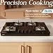 Glen 4 Burner Ultra Slim Premium LPG Gas Stove | 8 MM Thick Toughened Glass Top | 1 Jumbo Forged Brass Burner | Auto Ignition | 2 Years Standard And 5 Years Glass Warranty | 1045USTNAI