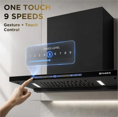 Faber SLIMX 75cm 1500m³/hr BLDC Autoclean Filterless T-Shape Chimney||Built In Oil Collector|Touch & Gesture Control|12Yr Motor,2Yr Comprehensive Warranty by Faber |HOOD SLIMX HC SC FL BK BLDC IN 75-T