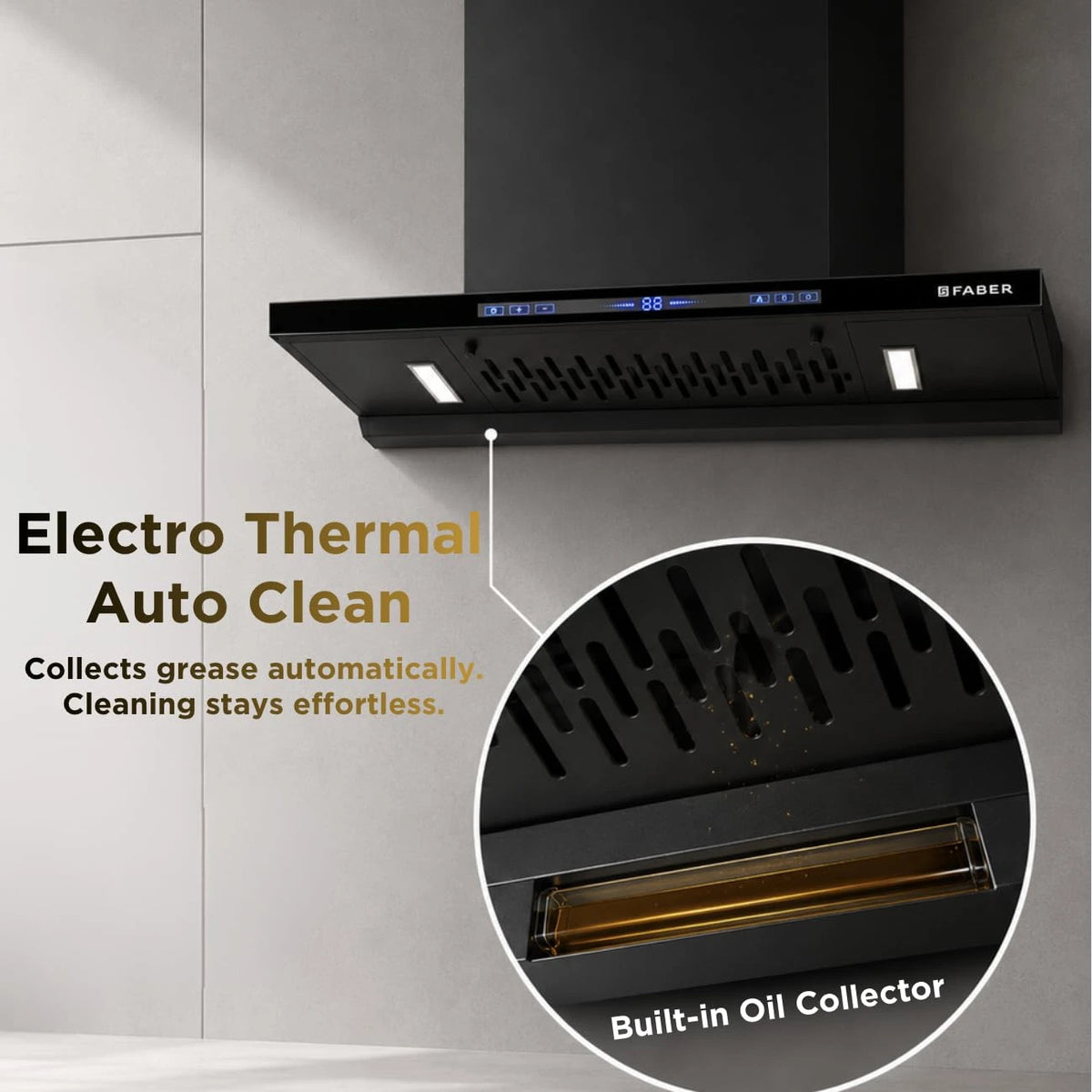 Faber SLIMX 75cm 1500m³/hr BLDC Autoclean Filterless T-Shape Chimney||Built In Oil Collector|Touch & Gesture Control|12Yr Motor,2Yr Comprehensive Warranty by Faber |HOOD SLIMX HC SC FL BK BLDC IN 75-T
