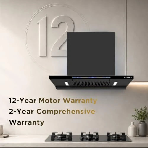 Faber SLIMX 75cm 1500m³/hr BLDC Autoclean Filterless T-Shape Chimney||Built In Oil Collector|Touch & Gesture Control|12Yr Motor,2Yr Comprehensive Warranty by Faber |HOOD SLIMX HC SC FL BK BLDC IN 75-T