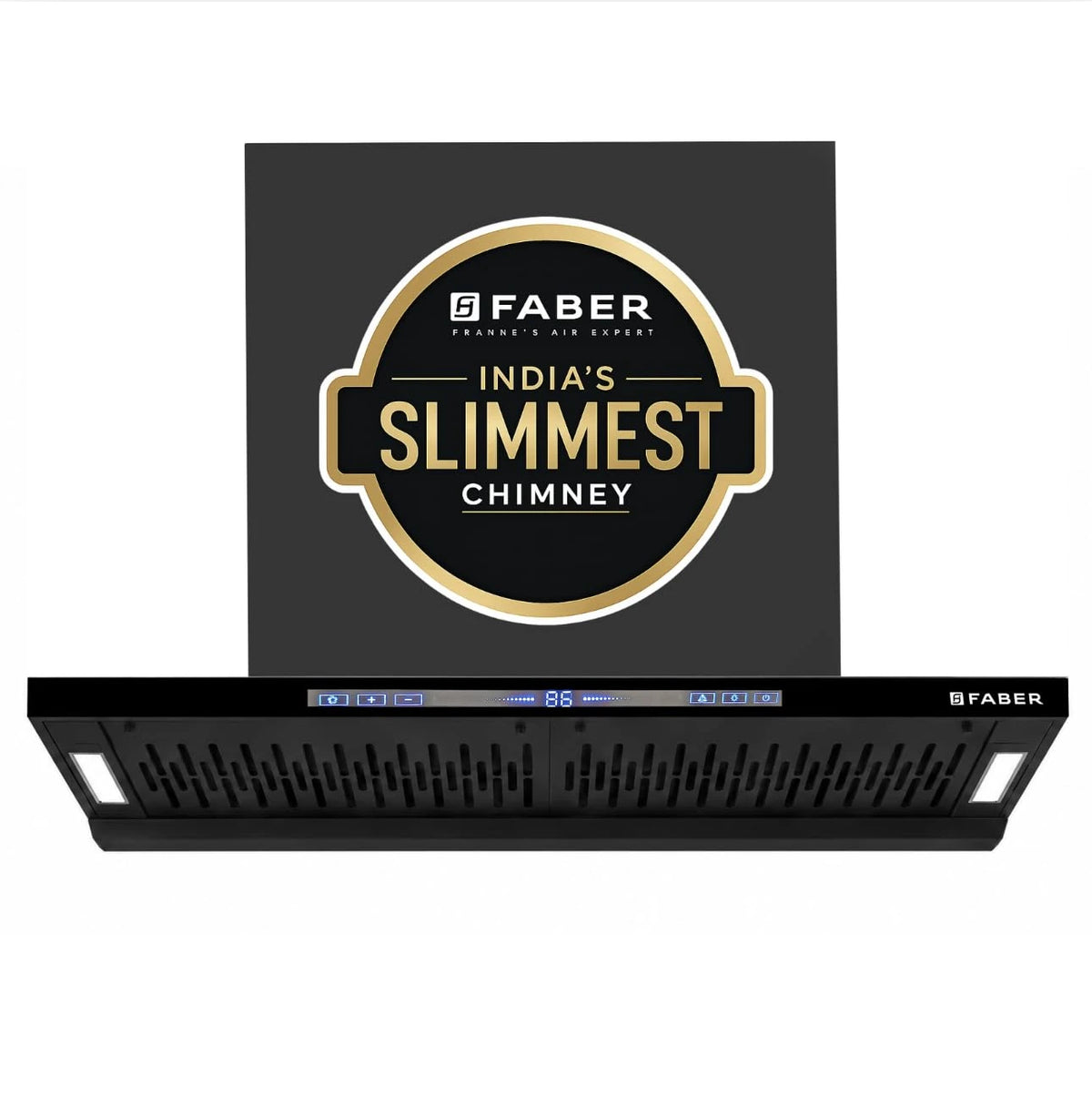 Faber SLIMX 90cm 1500m³/hr BLDC Autoclean Filterless T-Shape Chimney||Built In Oil Collector|Touch & Gesture Control|12Yr Motor,2Yr Comprehensive Warranty by Faber |HOOD SLIMX HC SC FL BK BLDC IN 90-T