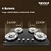 Beyond Appliances Quantum Pro 4 Burner | Gas Saver Stove | 5 Star Energy Rated |10 Year Warranty | Auto Ignition | 77% Energy Efficient| Full Brass burners | LPG & PNG | ISI & LERC Certified