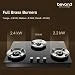 Beyond Appliances Quantum Pro 3 Burner | Gas Saver Stove | 5 Star Energy Rated |10 Year Warranty | Auto Ignition | 77% Energy Efficient| Full Brass burners | LPG & PNG | ISI & LERC Certified