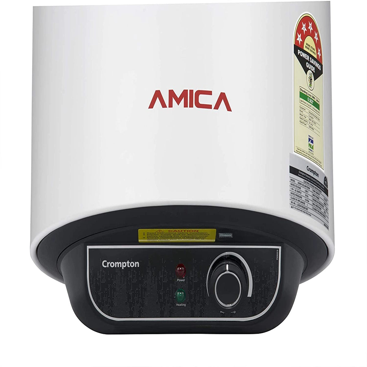 Crompton Storage Water Heater Amica 25L ASWH Black and White