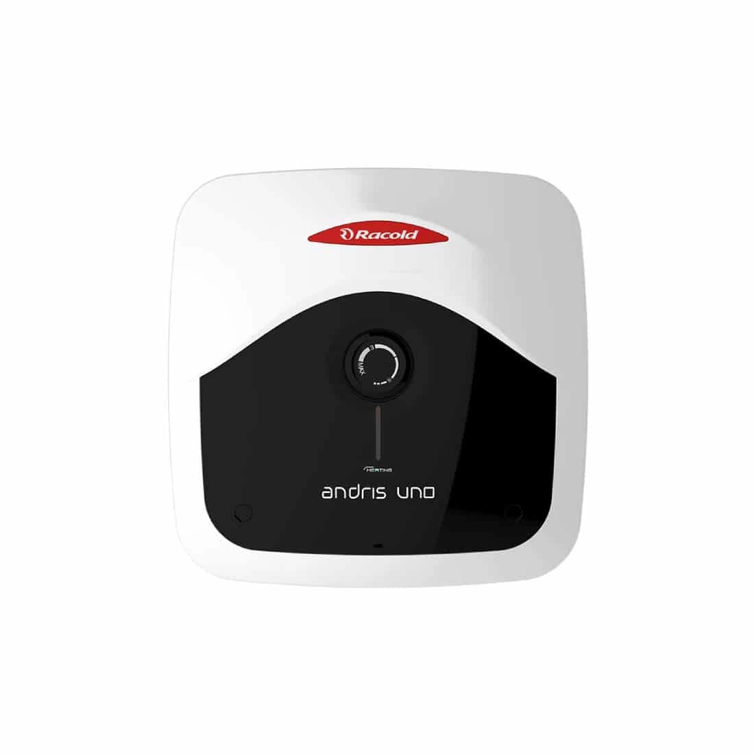 Racold Andris Uno White Body Black Panel Storage 2KW 15 Liter Vertical Water Heater