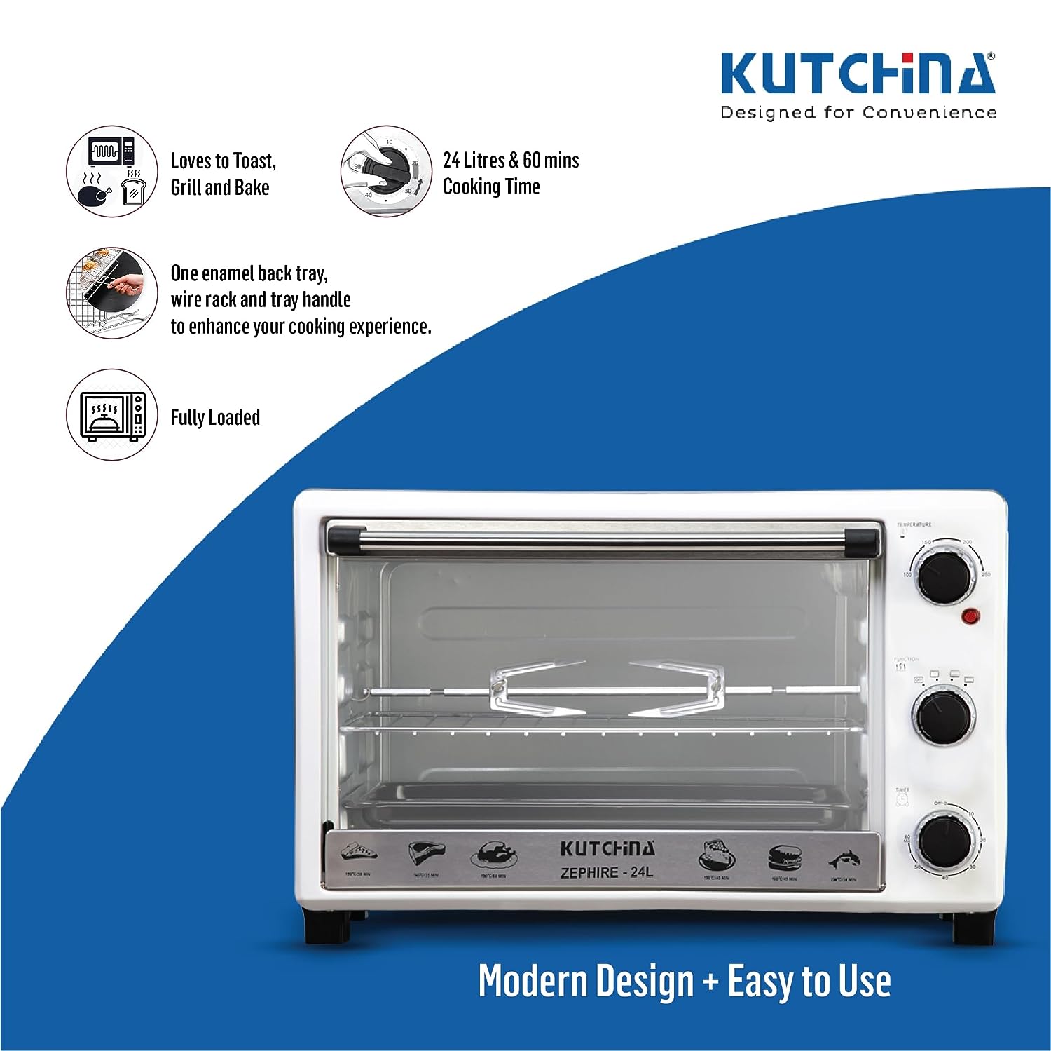 Kutchina OTG Oven 24 Ltr Zephire 24L