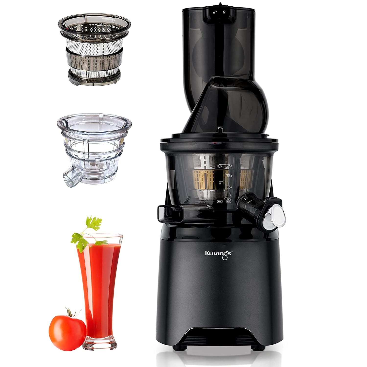 Kuvings EVO810 Black Professional Cold Press Juicer: Patented Rubber & Silicon-Free Technology for Optimal Juicing Results