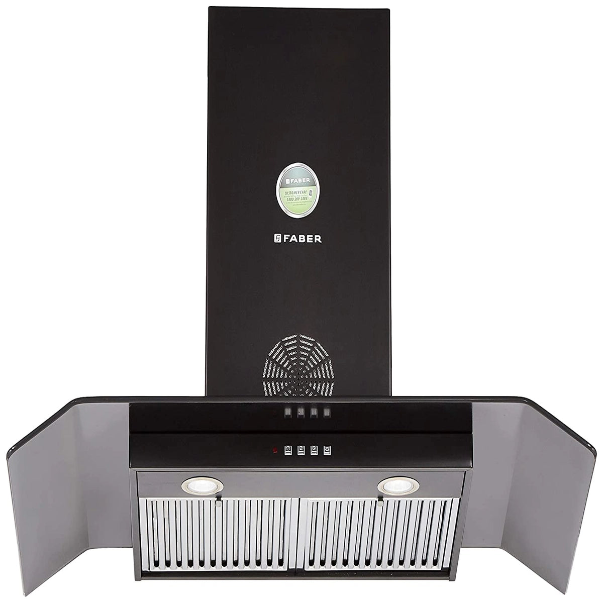 Faber 90 Cm 3 Way Silent Suction Chimney, 1150 m3/hr (Arco 3D Plus T2S2 BK LTW 90)