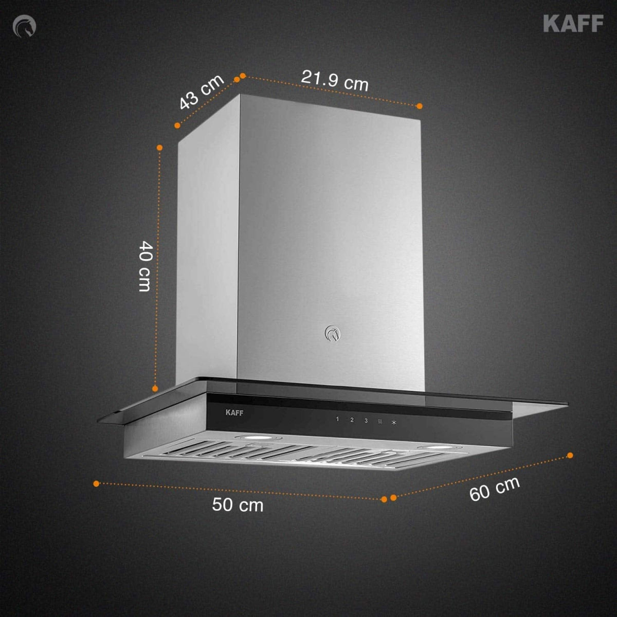 KAFF Chimney 60 cm 1180 M3/H (Astra TX DHC-60,)