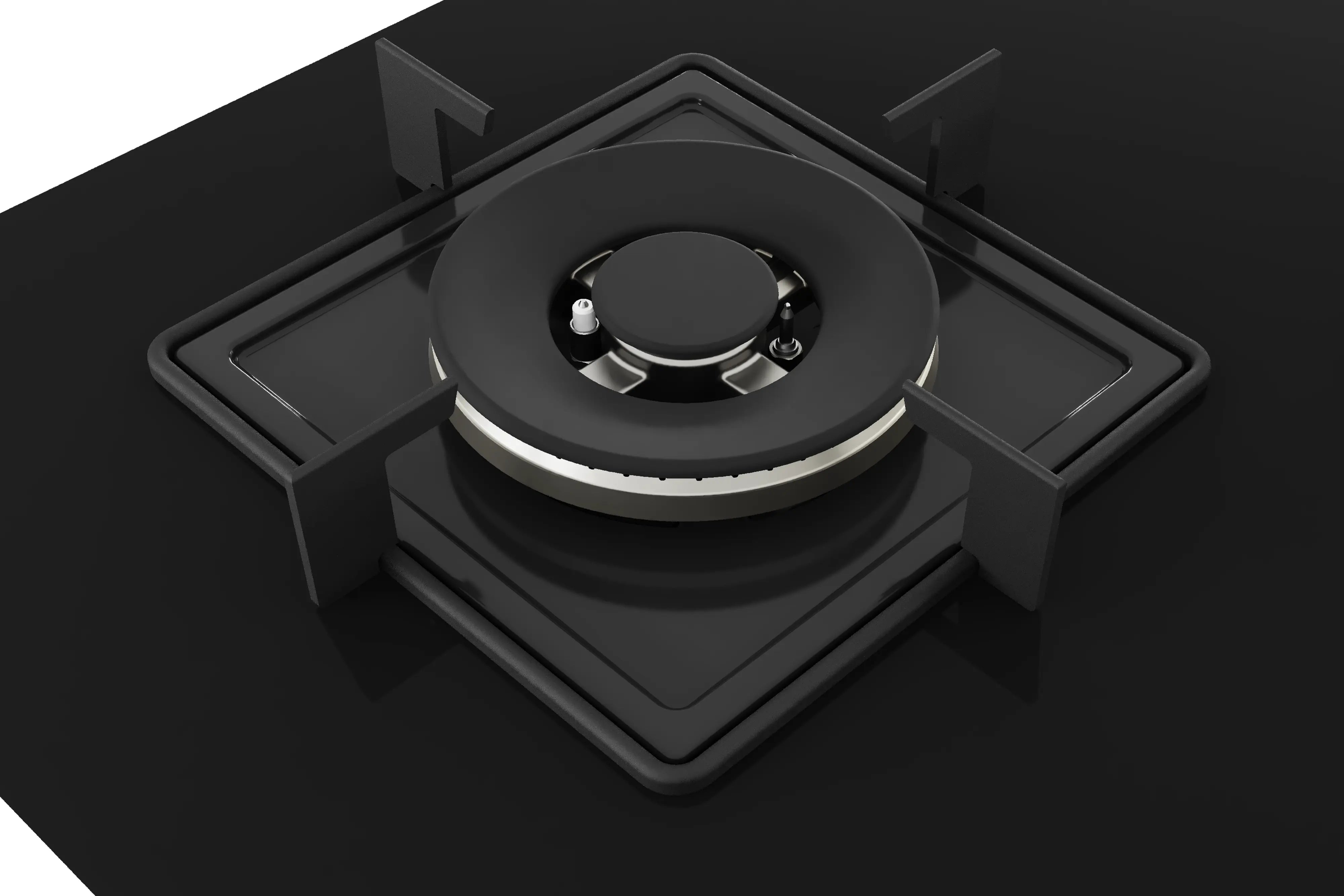BOSCH PND7B6B10I Glass Automatic Gas Hob 3 Burners BLACK 75 CM
